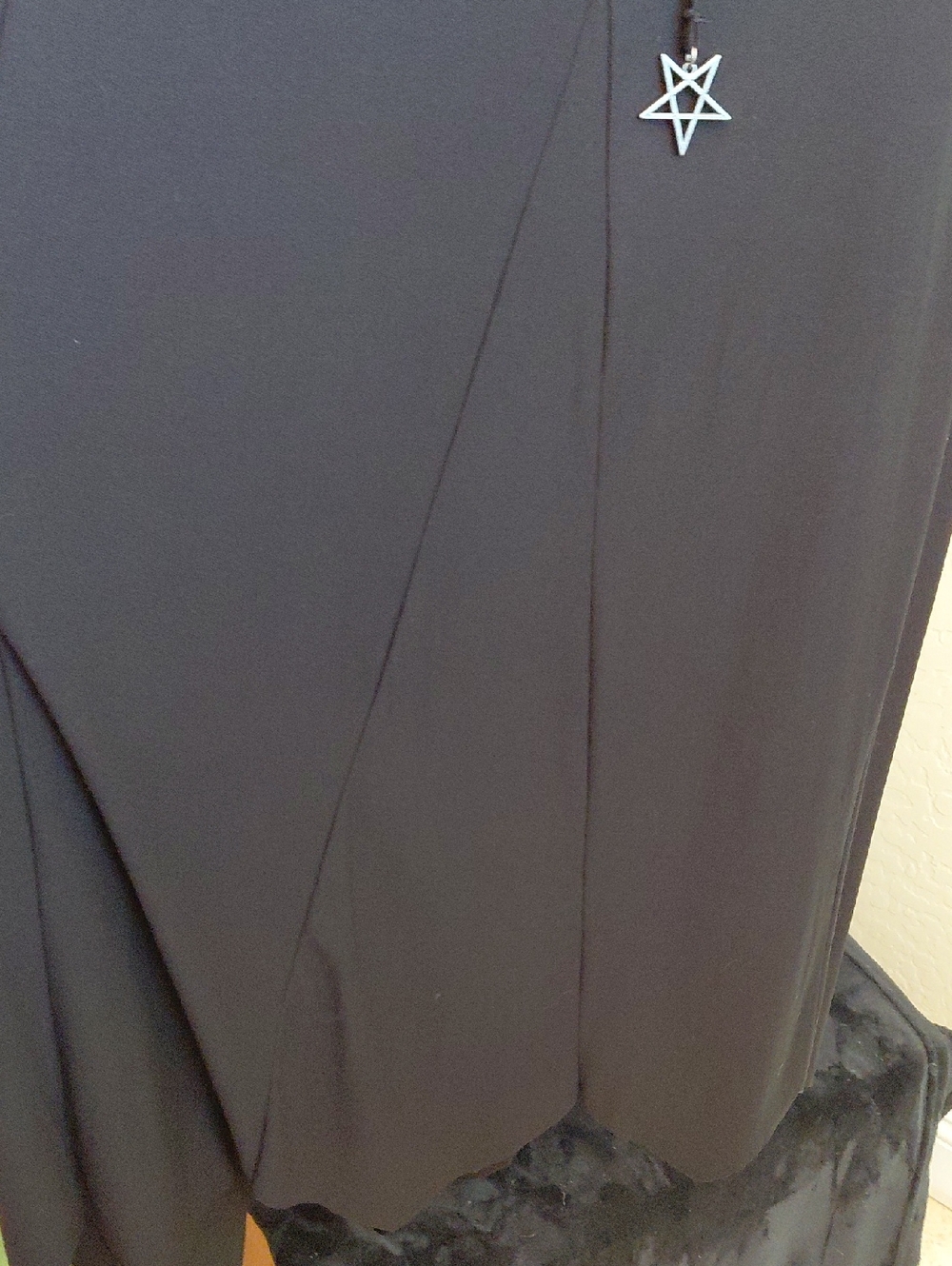 KILLSTAR TWILIGHT HOUR 3X Black Maxi Skirt with Crescent & Star Charm DRAWSTRING - Picture 5 of 13